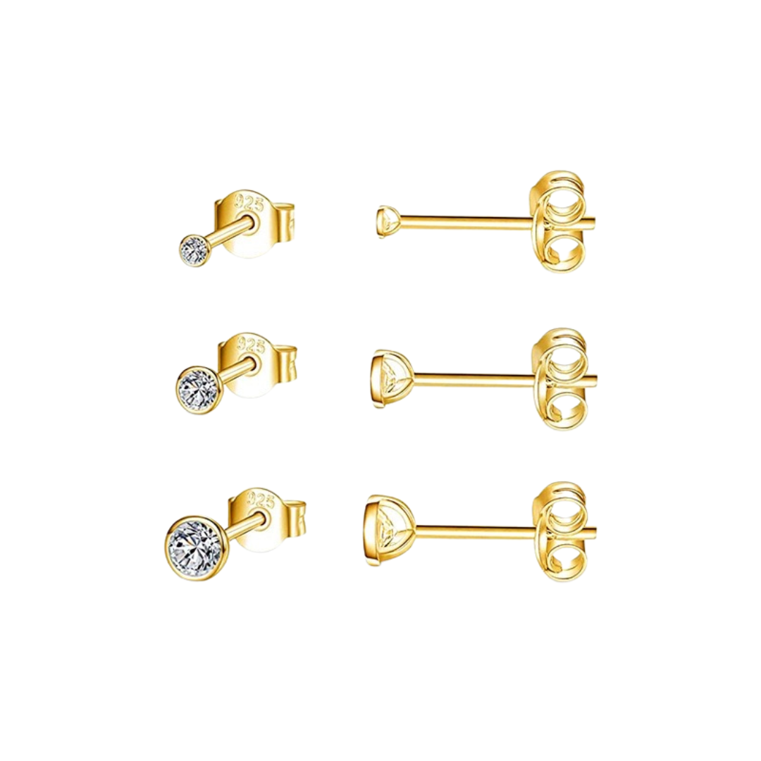 Trio Diamond Studs