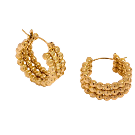 Aura Beaded Hoops