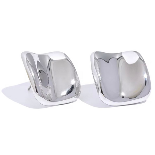 Square Earrings Silver